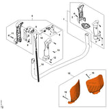 STIHL 4148-180-1109 Gaskabel positie 14 technische tekening