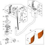 STIHL 4147-791-0902 Klem positie 7 technische tekening
