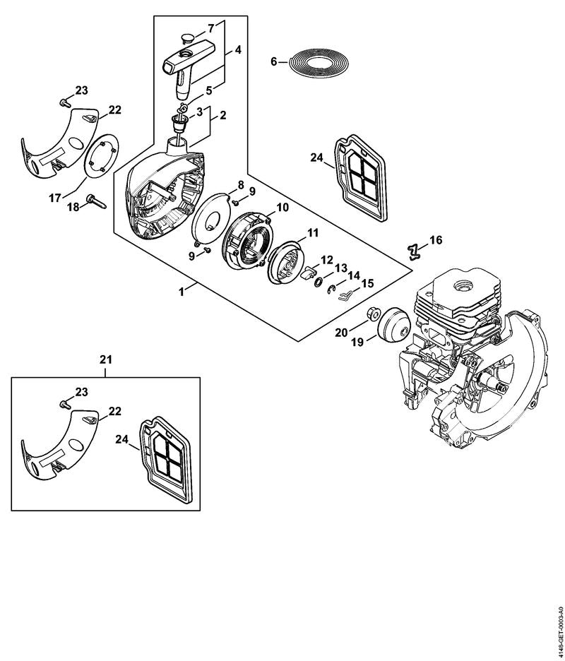 STIHL 4148-967-1502 Typeplaatje FS 560 C positie 17 technische tekening