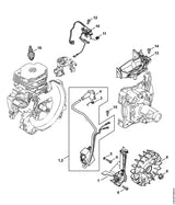 STIHL 4148-400-1200 Vliegwiel positie 8 technische tekening