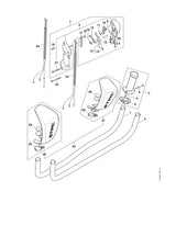 STIHL 4147-791-1701 Handgreep positie 1 technische tekening