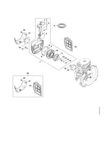 STIHL 4148-190-0402 Chokedeksel positie 2 technische tekening