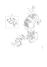 STIHL 4148-141-3201 Koelplaat positie 4 technische tekening