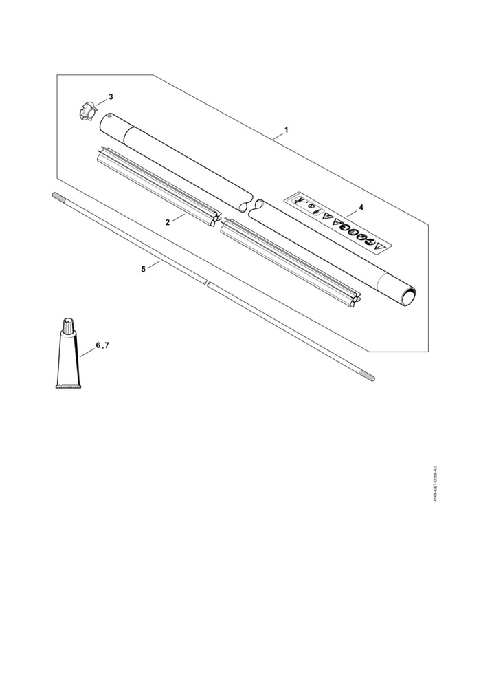 STIHL 4148-710-7107 Steel Ø 38 mm positie 1 technische tekening
