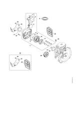 STIHL 4148-967-1506 Typeplaatje FS 490 C positie 17 technische tekening