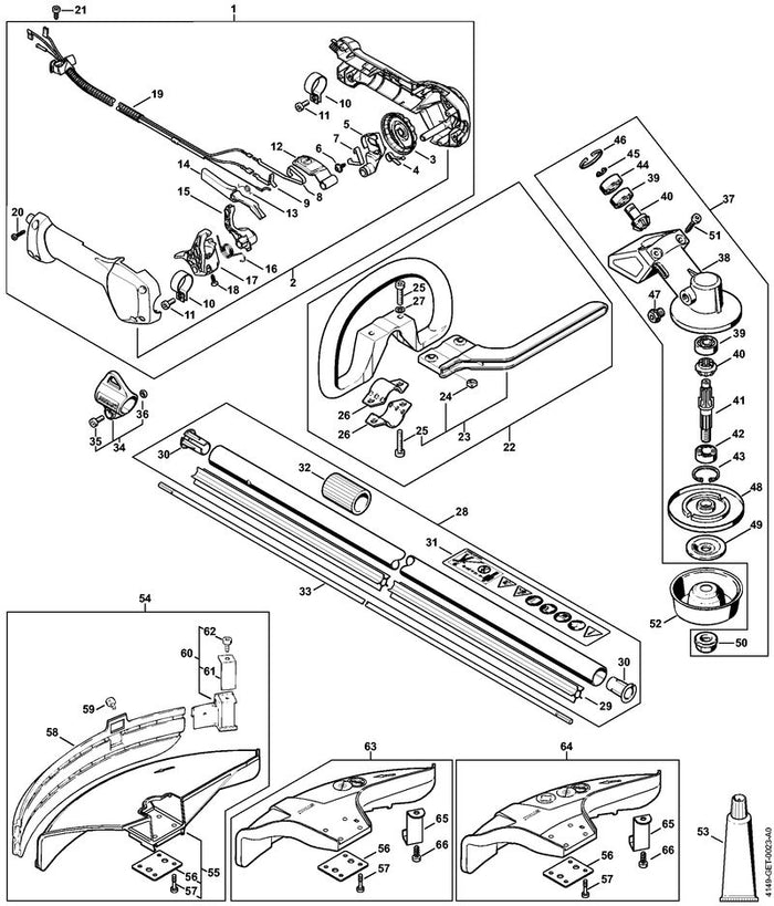 STIHL 4149-710-7123 Steel Ø 25,4 mm positie 28 technische tekening