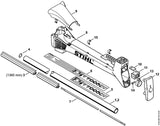 STIHL 4180-790-0901 AV-huis positie 8 technische tekening