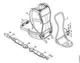 STIHL 4128-710-3000 Flexibele as positie 11 technische tekening