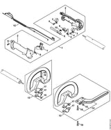 STIHL 4180-790-1304 Bedieningshandgreep positie 1 technische tekening