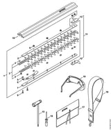 STIHL 4230-792-9000 Zaagbladbeschermer positie 13 technische tekening