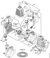 STIHL 4180-967-1529 Typeplaatje FS 90 R positie 14 technische tekening