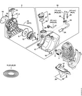 STIHL 4180-967-1564 Typeplaatje KM111 R positie 15 technische tekening