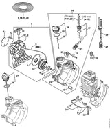 STIHL 4180-967-1508 Typeplaatje KM 100 positie 13 technische tekening