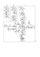STIHL Z010001K017 Carb. membraanset RB-287 positie 43 technische tekening