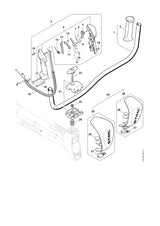 STIHL 4180-180-1113 Gaskabel positie 19 technische tekening