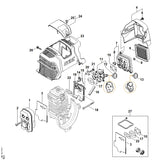 STIHL 4180-121-1607 Tussenflens positie 19 technische tekening
