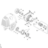 STIHL 4180-080-1800 Ventilatorhuis positie 7 technische tekening