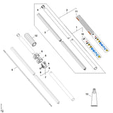 STIHL 4134-711-7303 Beschermkous 1375 mm positie 3 technische tekening
