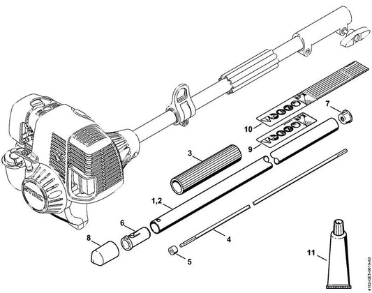 STIHL 4182-710-7114 Steel positie 1 technische tekening