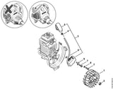STIHL 4180-400-1308 Ontstekingsmoduul positie 3 technische tekening