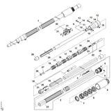 STIHL 4182-710-3214 Aandrijfas positie 23 technische tekening