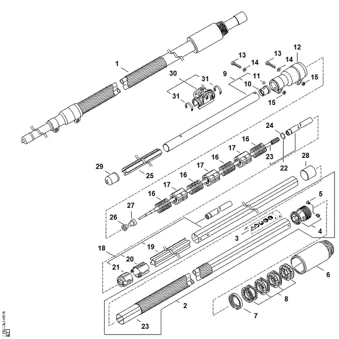 STIHL 4182-710-7125 Steel Ø 33 mm positie 18 technische tekening