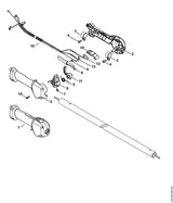 STIHL 4180-790-1314 Bedieningshandgreep positie 1 technische tekening