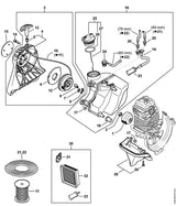 STIHL 4182-190-4001 Startmechanisme positie 3 technische tekening