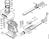 STIHL 9645-945-7700 O-ring 23,4x3,53 positie 28 technische tekening