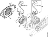 STIHL 4224-080-3100 Ventilatordeksel positie 13 technische tekening