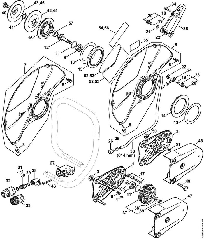 STIHL 4224-700-6801 Houder positie 27 technische tekening