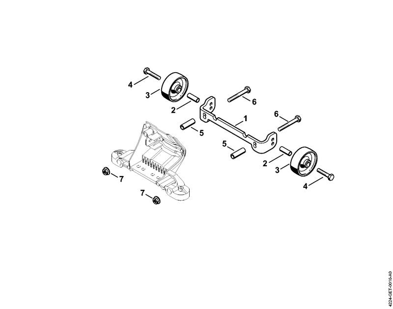 STIHL 4224-791-7204 Huls positie 5 technische tekening