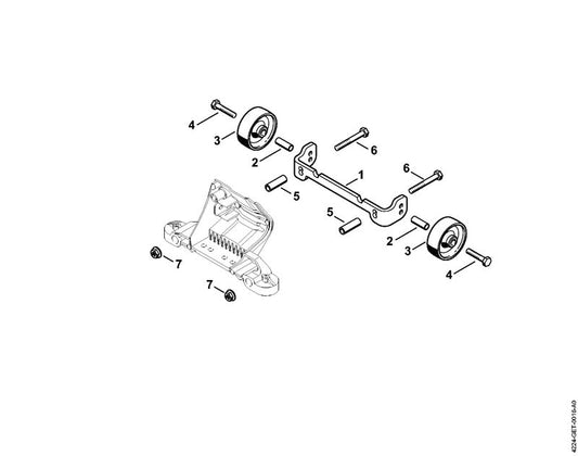STIHL 4224-791-7204 Huls positie 5 technische tekening