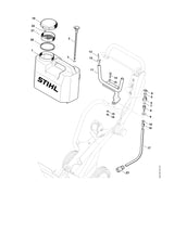 STIHL 4224-700-7400 Houder positie 11 technische tekening
