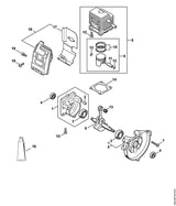 STIHL 4226-149-0605 Uitlaatdemperpakking positie 17 technische tekening