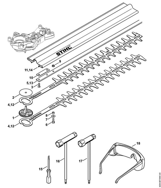 STIHL 4228-641-4700 Inleg positie 10 technische tekening