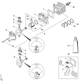STIHL 4228-007-1050 Pakkingset positie 18 technische tekening