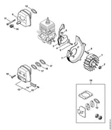 STIHL 4229-145-6901 Nippel positie 10 technische tekening