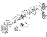 STIHL 4229-120-0606 Carburateur C1Q-S68H positie 12 technische tekening