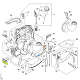 STIHL 4229-791-0200 Handgreep positie 25 technische tekening