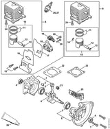 STIHL 4137-149-0600 Uitlaatdemperpakking positie 16 technische tekening