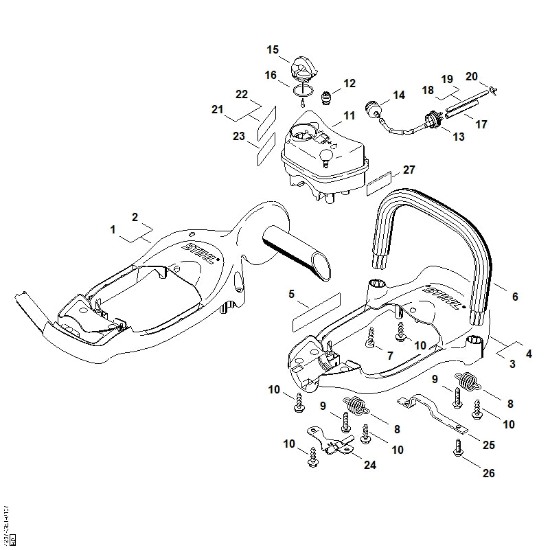 STIHL 4237-350-1400 Verbindingsstuk positie 13 technische tekening