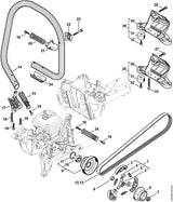 STIHL 4238-791-0905 Klem positie 24 technische tekening