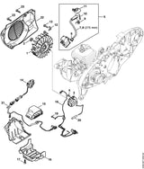 STIHL 4238-400-1204 Vliegwiel positie 1 technische tekening