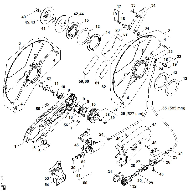 STIHL 4238-701-0202 Aansluitstuk positie 1 technische tekening