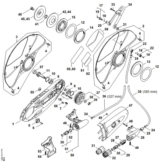 STIHL 4238-701-0202 Aansluitstuk positie 1 technische tekening