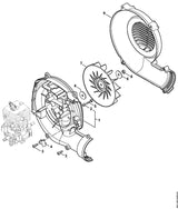 STIHL 4241-700-4105 Rotorhuis positie 1 technische tekening