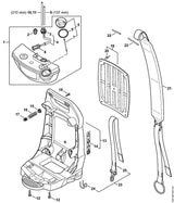 STIHL 4241-700-3803 Rugplaat positie 13 technische tekening