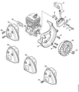 STIHL 4241-400-1318 Ontstekingsmoduul positie 1 technische tekening