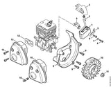 STIHL 4241-400-1202 Vliegwiel positie 10 technische tekening